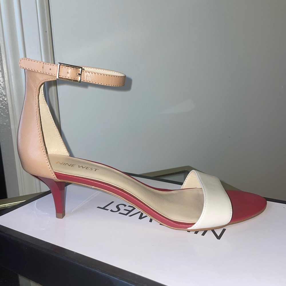 2 inch leather heels by the brand Nine West